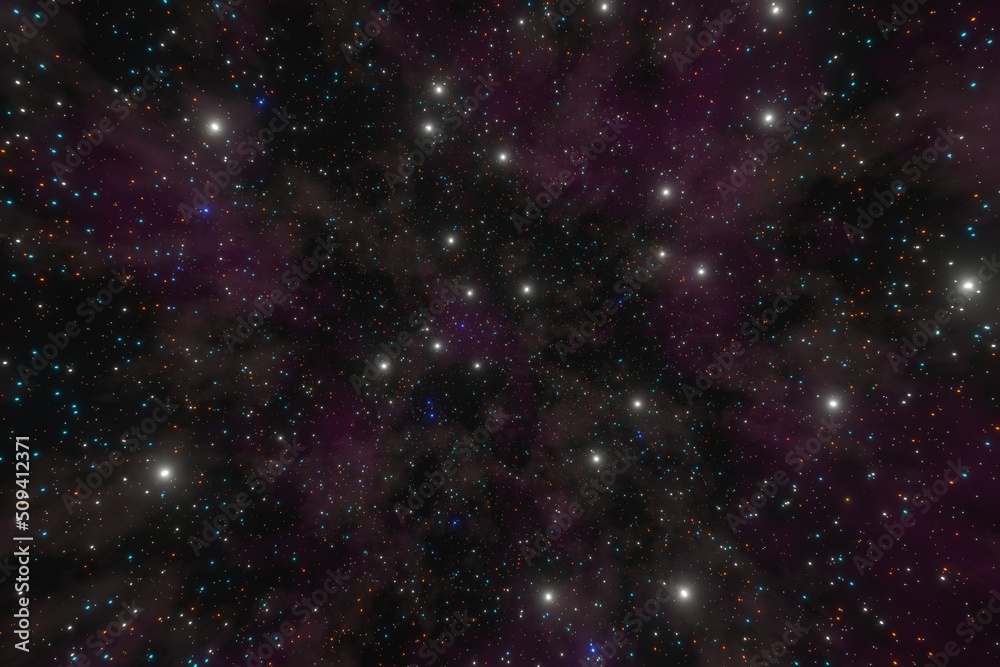 Starry space or star field background. Outer space wallpaper and starry night sky. Stars in the night sky nebula and galaxy 3d illustration. Starry space or star field background. Outer space wallpaper and starry night sky. Stars in the night sky nebula and galaxy 3d illustration.