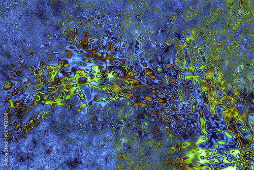 Abstract Green & Blue Psychedelic Fractal Galaxy - a beautiful and dazzling array of liquid fractals in a mesmerizing scene.