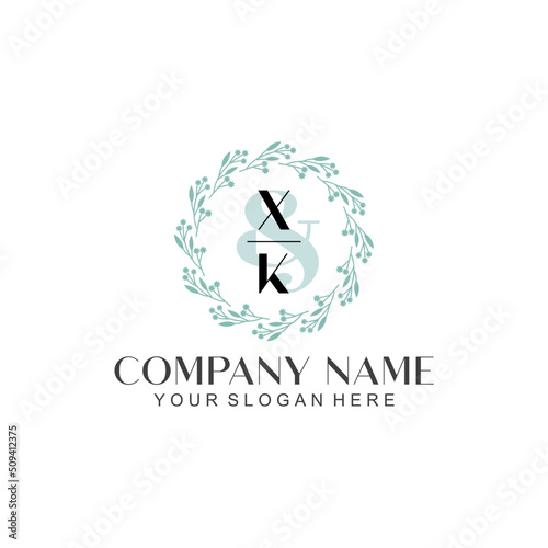 XK Beauty vector initial logo © Rensi