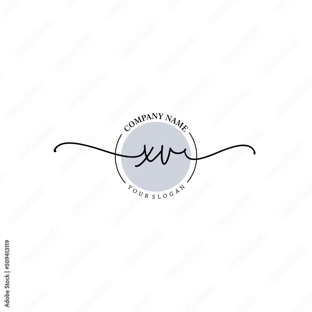 XV signature logo template vector XV signature logo template vector