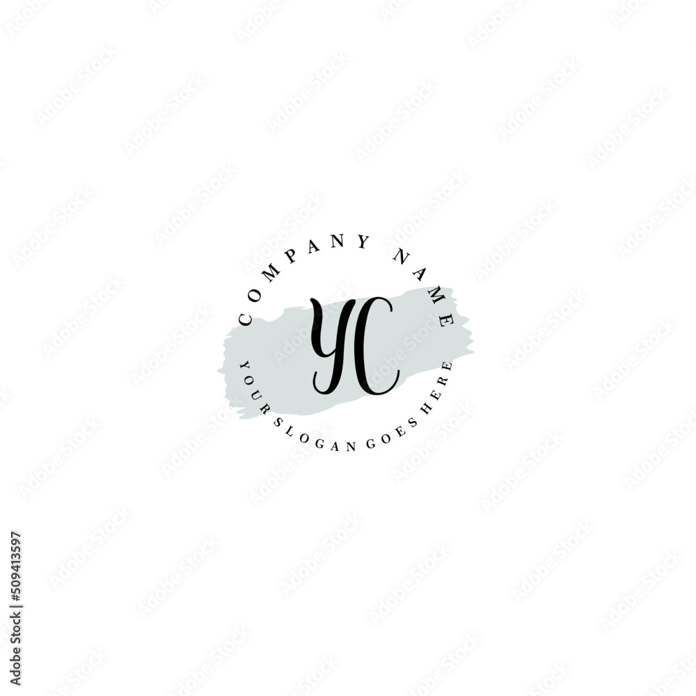 YC Beauty vector initial logo YC Beauty vector initial logo