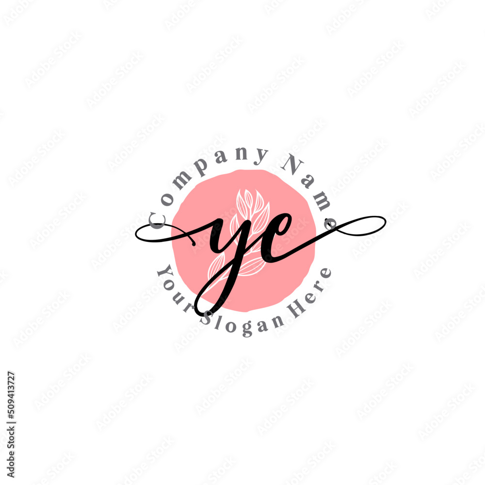 Obraz premium YE signature logo template vector