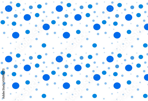 Fototapeta Naklejka Na Ścianę i Meble -  Seamless pattern with blue circles of different sizes.