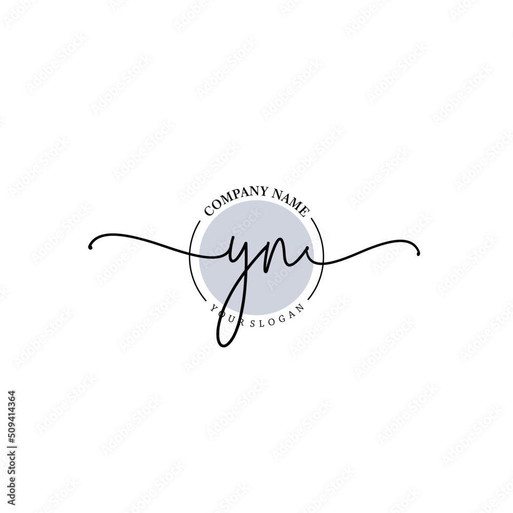 YN signature logo template vector YN signature logo template vector