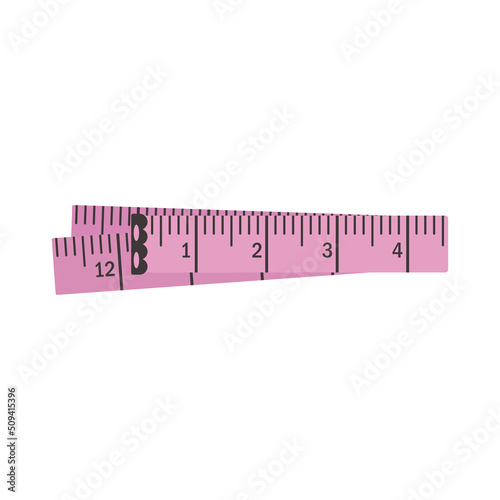 vector illustration of measuring tape isolated on white