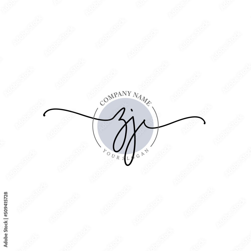 ZJ signature logo template vector ZJ signature logo template vector