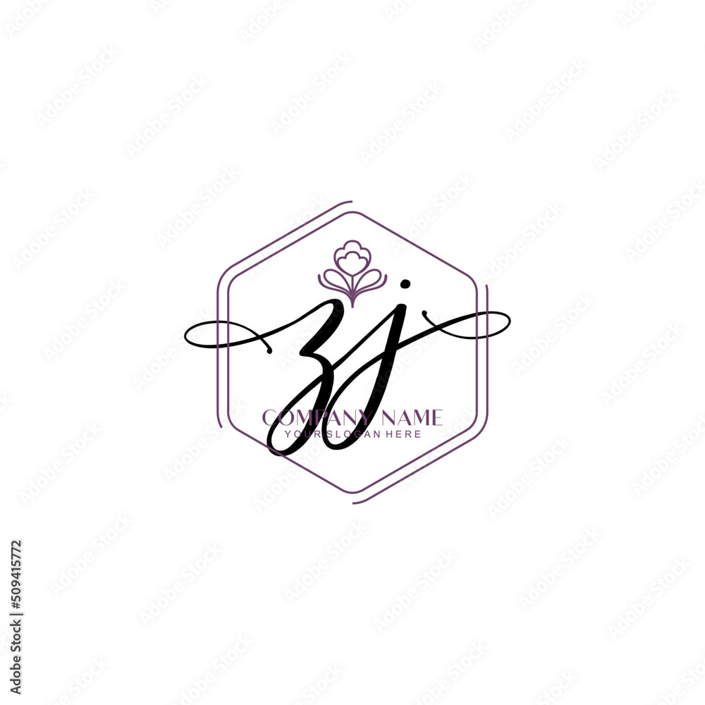 ZJ signature logo template vector ZJ signature logo template vector