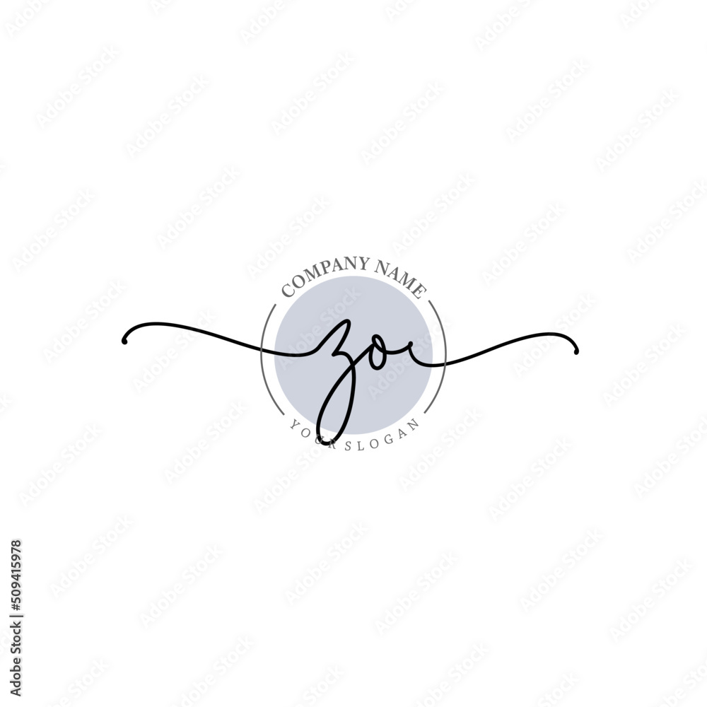 Obraz premium ZO signature logo template vector