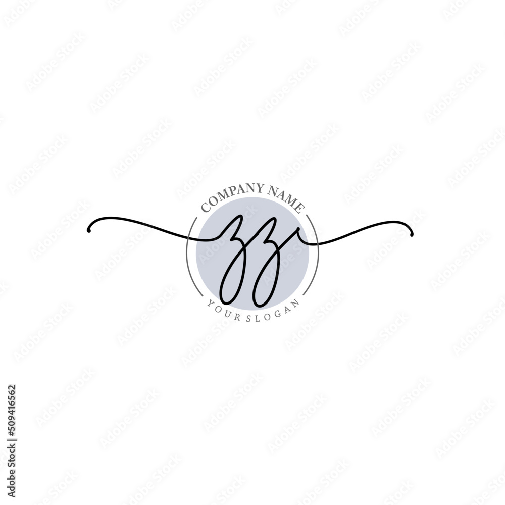 ZZ signature logo template vector ZZ signature logo template vector