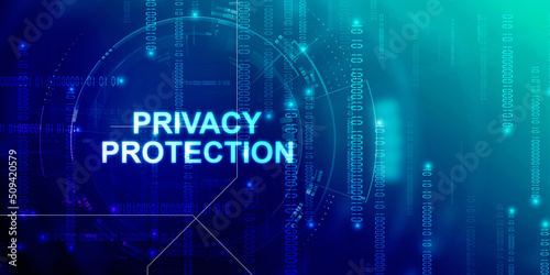 2d illustration privacy protection concept 