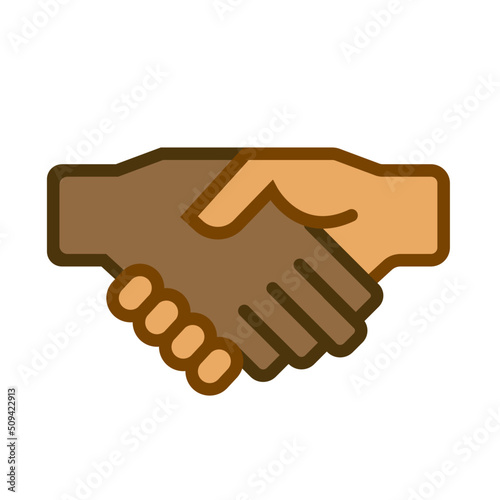 handshake logo icon vector illustration