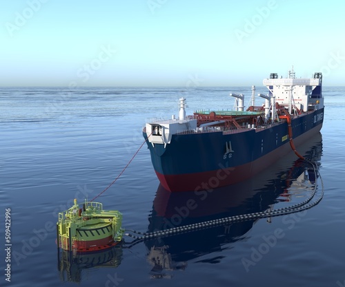 Foto Oil tanker at the SPM buoy