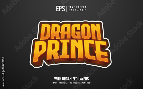 orange color fighting game text effect