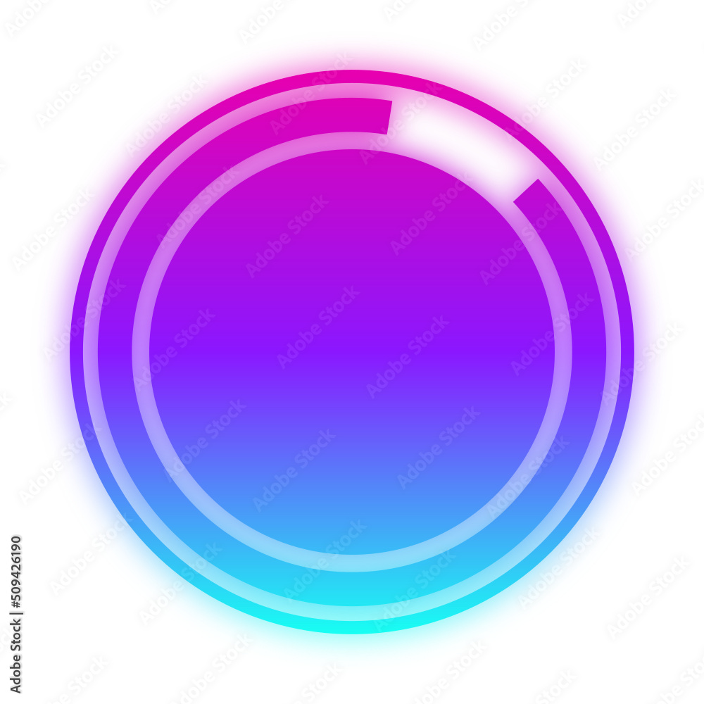 Obraz premium glow circle hud frame