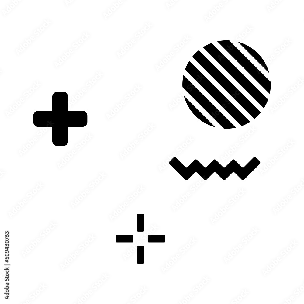 Obraz premium black memphis element 