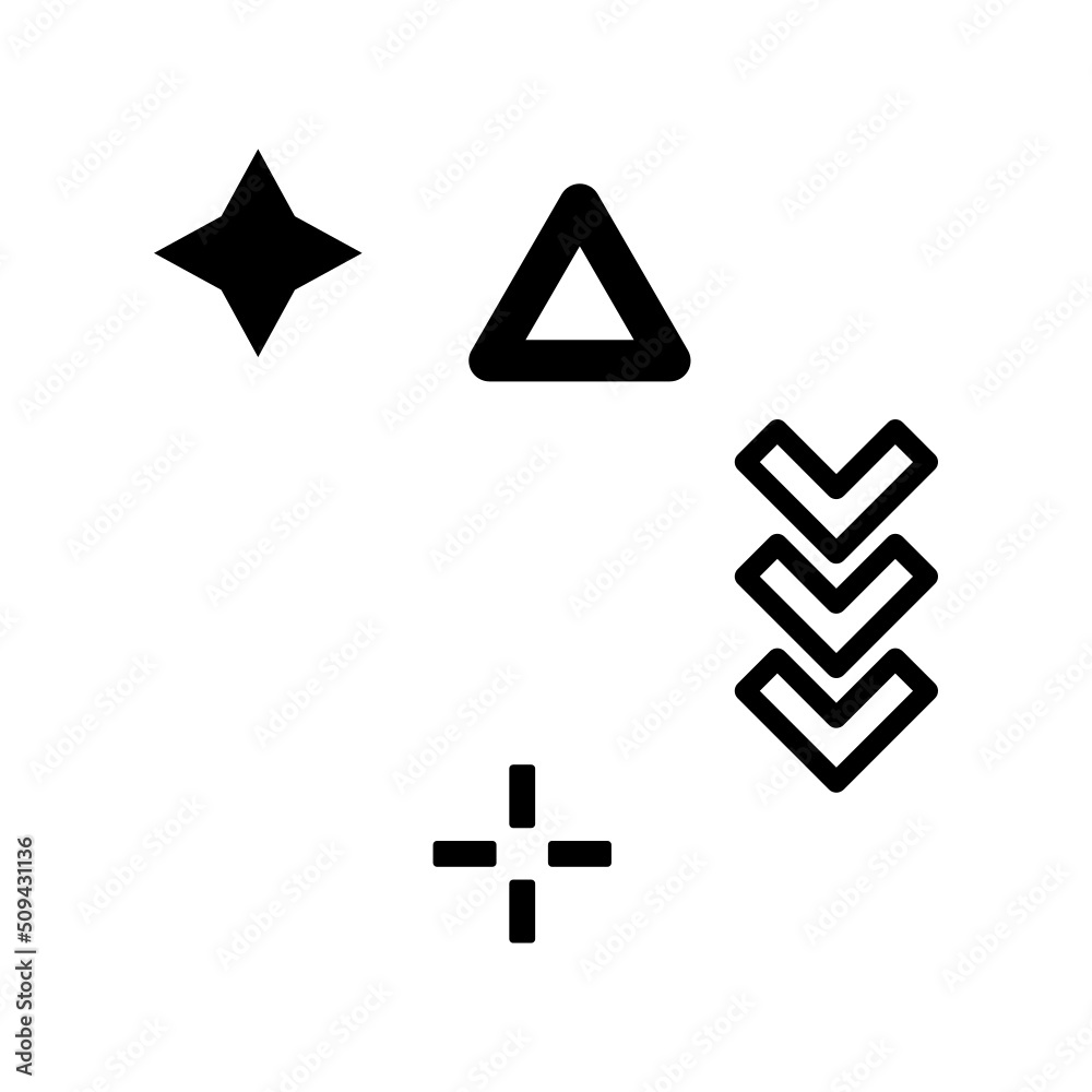 Obraz premium black memphis element