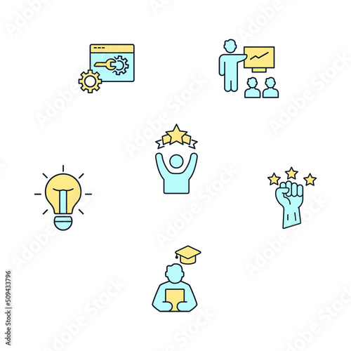 personal growth icons set . personal growth pack symbol vector elements for infographic web