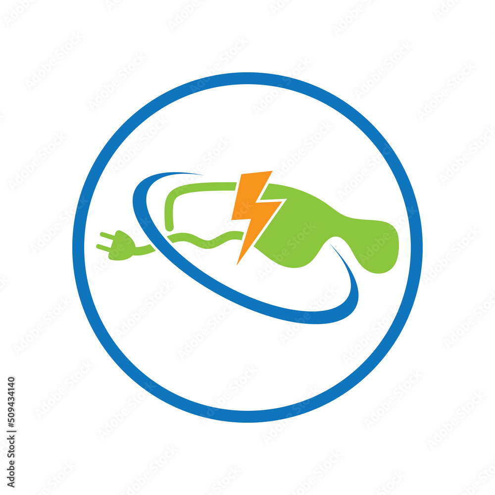 eco car and electric green car technology icon logo vector. eco car and electric green car technology icon logo vector.
