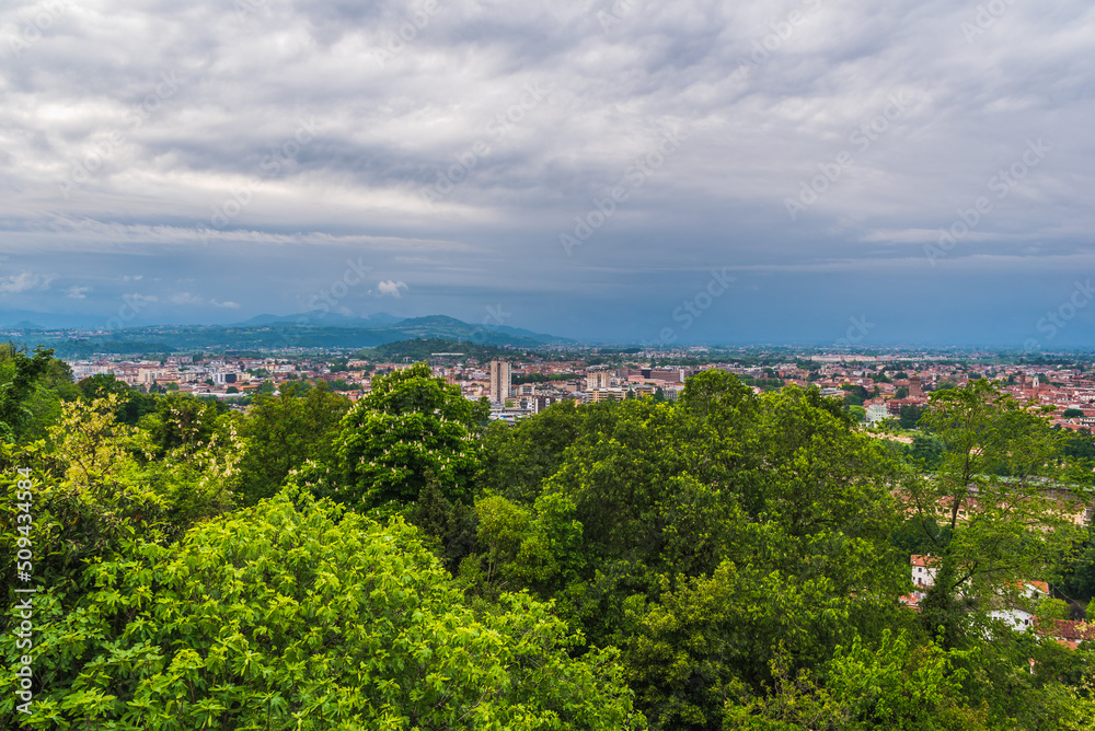 View of Vicenza Skyline from Mount Berico, Veneto, Italy, Europe, World Heritage Site