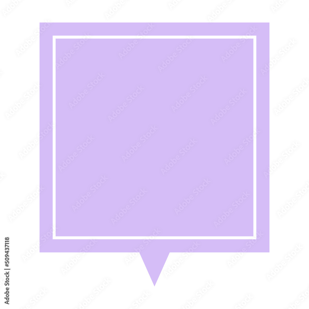 pastel square speech balloon
