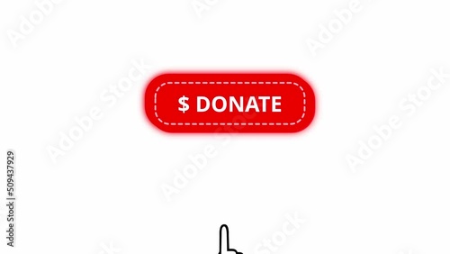 Charity donation online background red and white photo