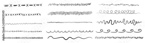hand drawn line, pen brush, scribble stroke doodle