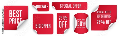 Sale banners, tag, sticker, badge, discount price
