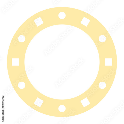 pastel circle frame 