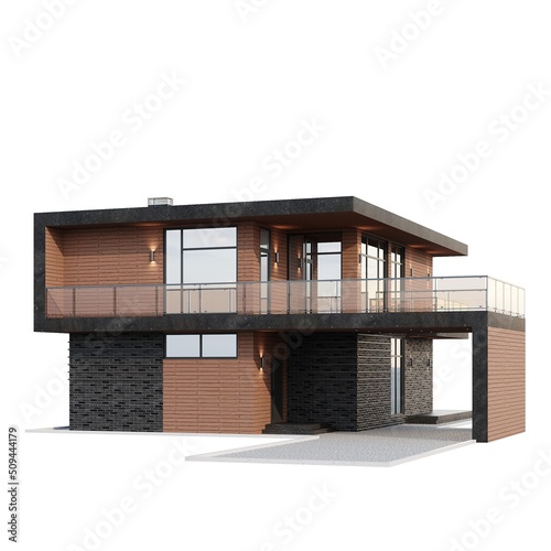 modern house with windows