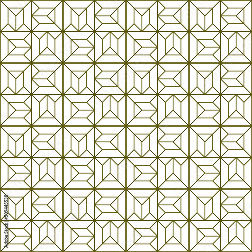 Seamless geometric ornament . Brown color  lines .