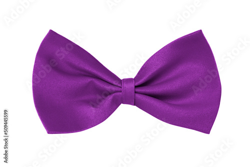 Textile bow tie cloth accessory isolated on the white background