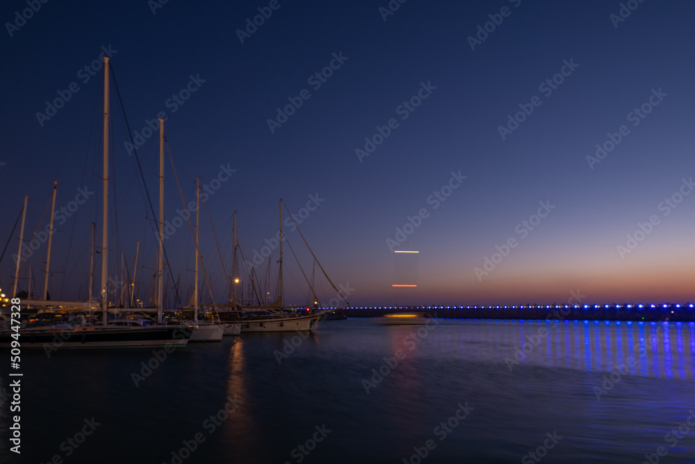 Fototapeta premium Sunset at the Marina