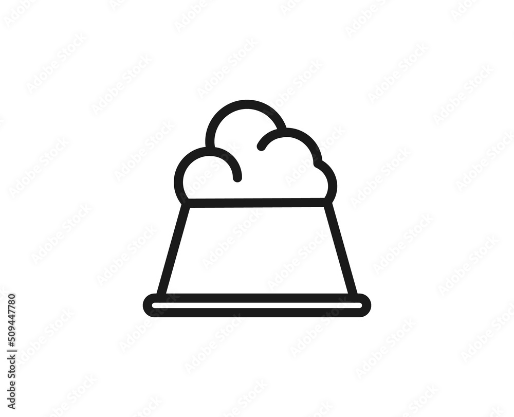 Black line icon on white background Black line icon on white background
