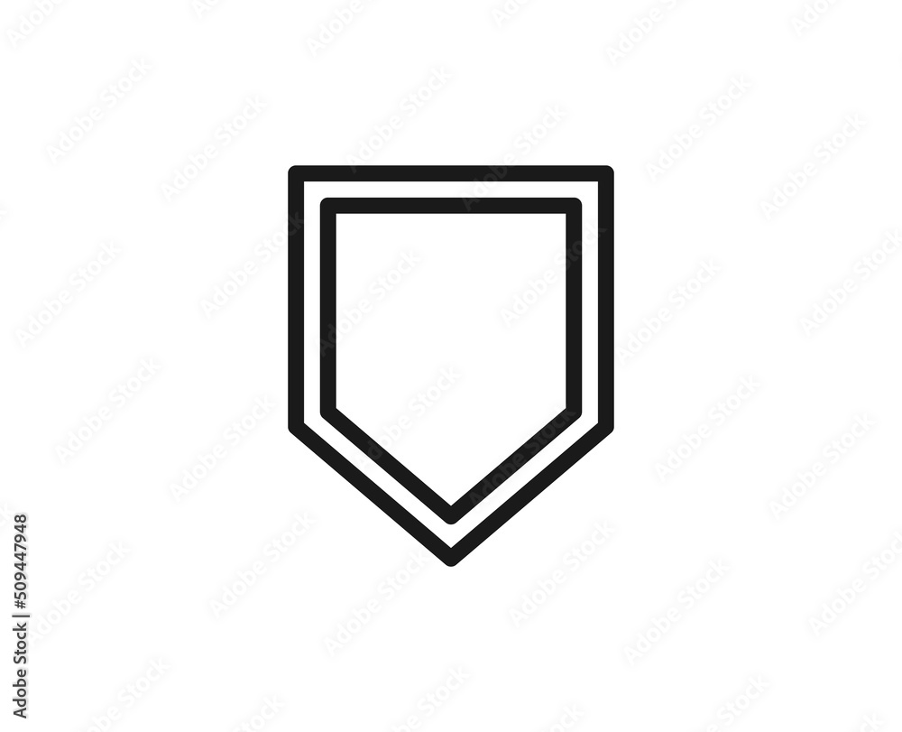 Black line icon on white background Black line icon on white background