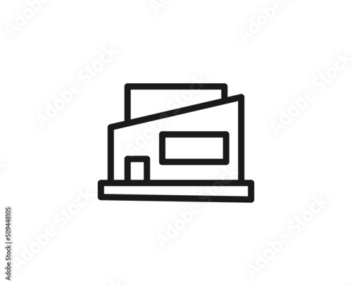 Constraction line icon on white background