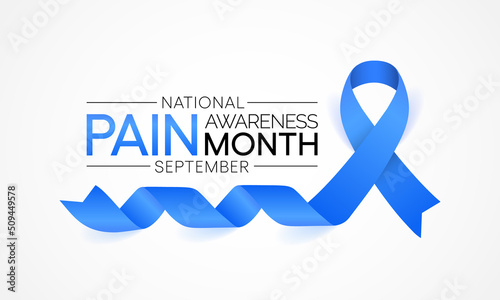 Pain awareness month is observed every year in September, to raise public awareness of issues in the area of pain and pain management. Vector illustration
