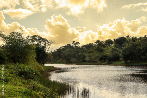 sunrise over the river