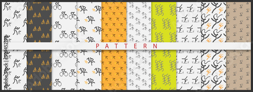 Abstract New pattern background colorful minimal geometric patterns set Free Vector 