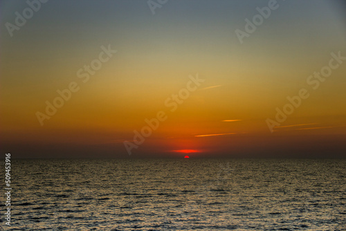 sunrise over the sea, Azov sea, Ukraine