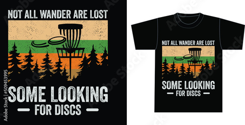 Funny Vintage Disc Golf Retro T-Shirt Design 