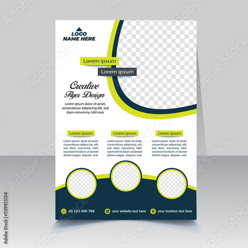 Brochure design. Corporate business flyer template design. Editable A4 poster for business, education, presentation, website, magazine cover