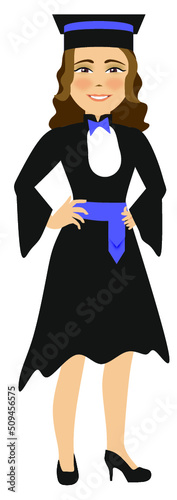 woman dressed for graduation