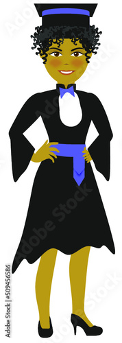 woman dressed for graduation