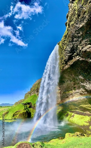 Seljalandsfoss by the rainbow