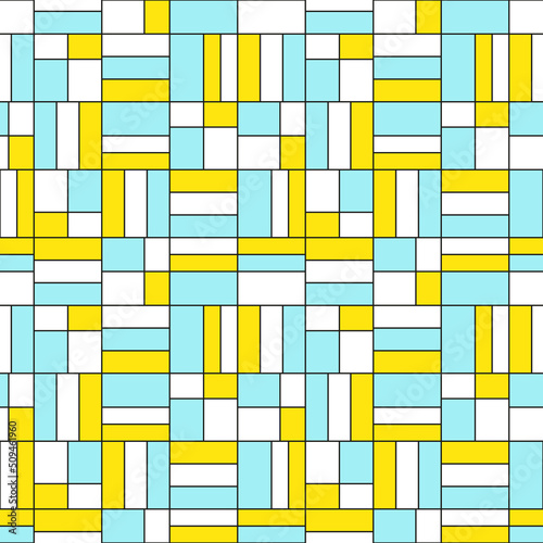 Background of three-color squares. Seamless geometric background.