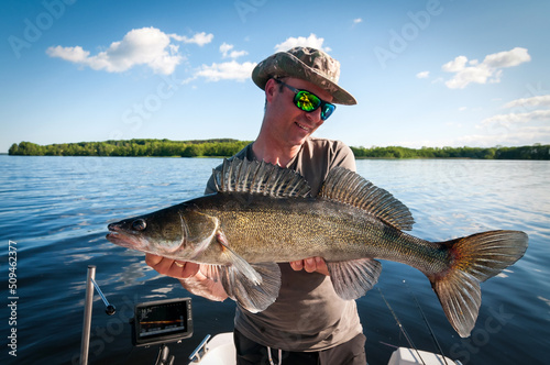 June zander fishing in swedish lake