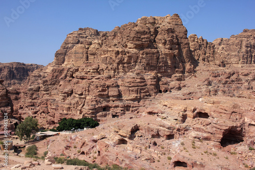 Typical mountain view on the Jordan Trail from Little Petra  Siq al-Barid  to Petra  no people 