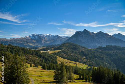 Beautiful view on autumn Swiss Alps © Michal