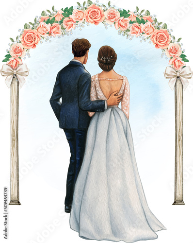 Print op canvas bride and groom