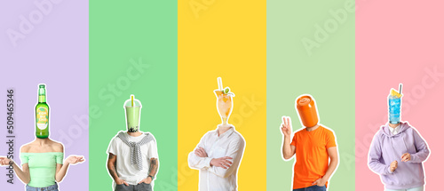 Set of people with differen...